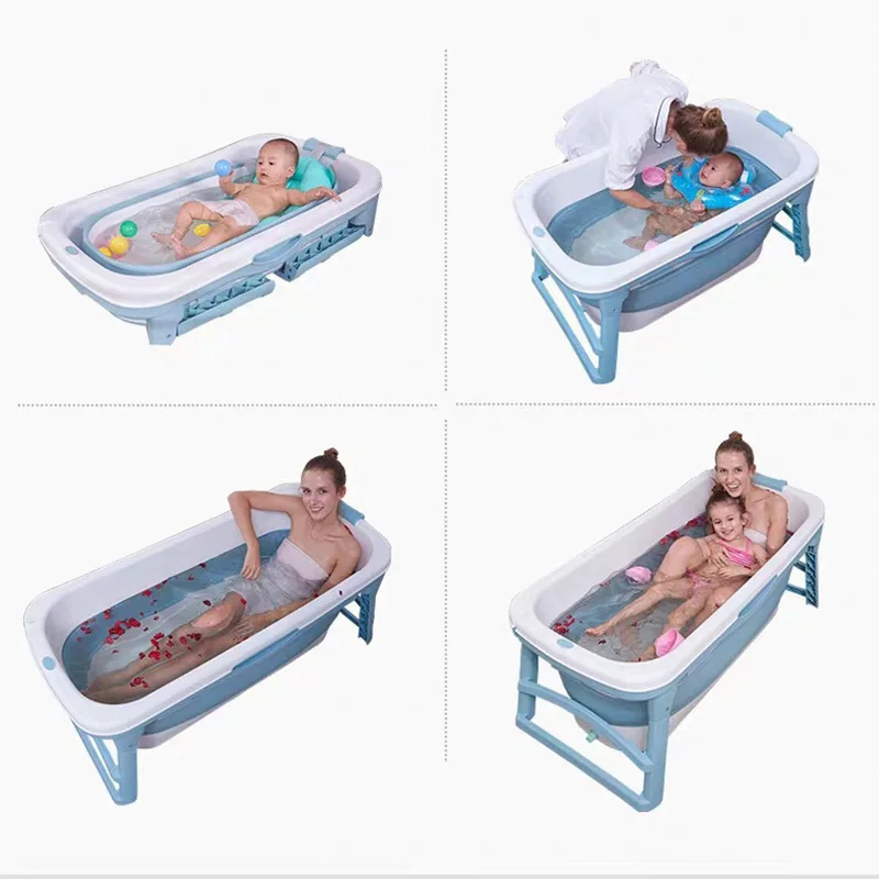 Складная бочка для взрослых, удлиненная 1,36 м, пластиковая утолщенная ванна для взрослых и детей