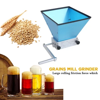 

Stainless Steel Grains Mill Grinder Food Processors Manual Malt Corn Grain Crusher 2 Rollers Home Food Grinder