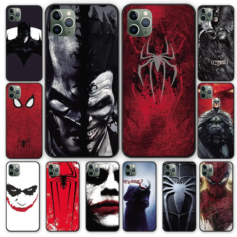 Бэтмен Джокер Spideman Marve Dc Comic черный чехол ТПУ для iPhone 5 5S 6 6s 7 8 Plus X XS XR 11 Pro Max |