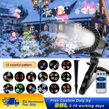 

Remote Control LED Projector Christmas Halloween Garden Projection Lamp Waterproof Snowflake Led Light for Party Holiday Outdoor