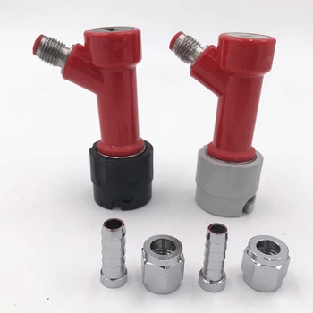 

New 2Pcs 1/4 Tall Pin Lock Corny Keg Gas / Liquid Pin Lock Home Brew Keg Plastic Quick Disconnect Swivel Nuts + Pin Lock Disconn