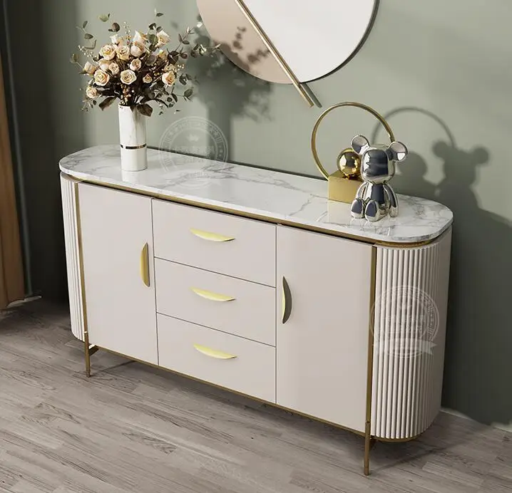 Dining side cabinet marble cabinet living room wall family small family decorative storage porch