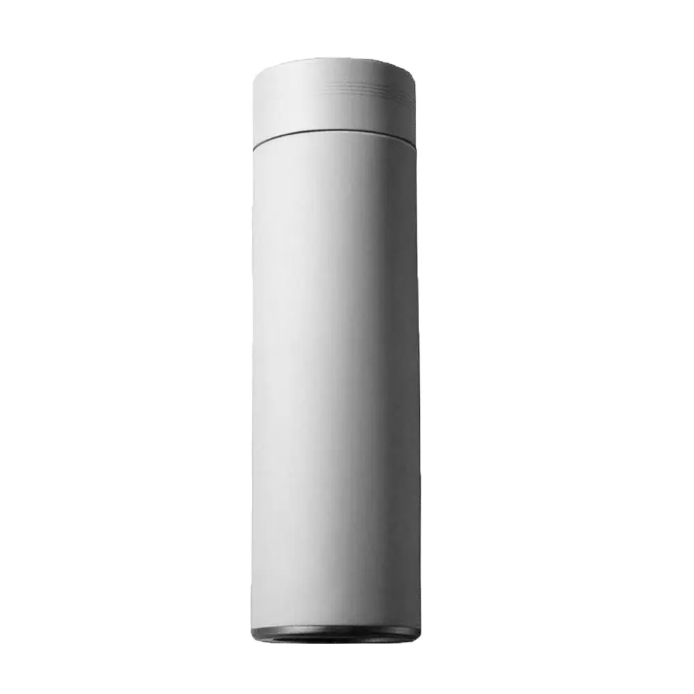 450 мл простая стильная термос-чашка 304 из нержавеющей стали, портативная Вакуумная бутылка для питья 15,22 унций для путешествий, автомобиля, офиса, спорта - Цвет: Creamy-white