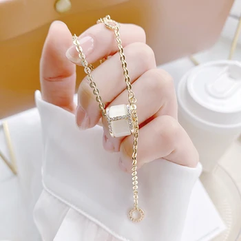 Ins Hot Sale Fashion Design Opal Women Necklace Luxurious Plated 3 layers 14k Real Gold High Qulity Temperament Kolye Pendant