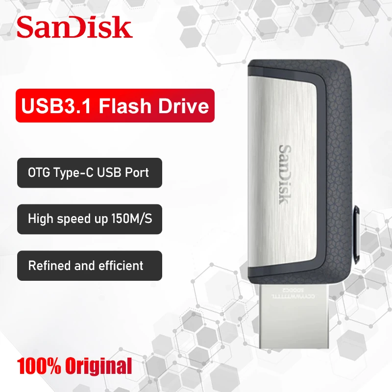 usb 3.0 pen drive Sandisk Pen Drive  SDDDC2 Extreme high speed Type-C USB3.1 Dual OTG USB Flash Drive 256GB 128GB  64GB 16GB 130M/S PenDrive 32GB usb 256gb