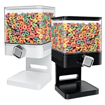 

Kitchen Storage Jars Cereal Dispenser Plastic Rice Food Storage Container Wall-mounted Sealed Multigrain Snack Storage Tank Cans