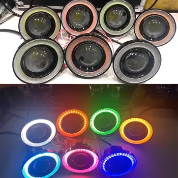 

NEW ARRIVAL Automobile 30W lens led angel eye fog lamp cob fish eye cotton ring fog lamp daytime running lamp