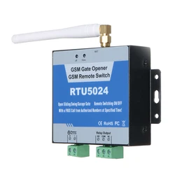 Rtu5024 gsm controle de acesso do telefone móvel remoto wifi controlador portão abridor interruptor relé sem fio antena longa chamada gratuita 850/900/