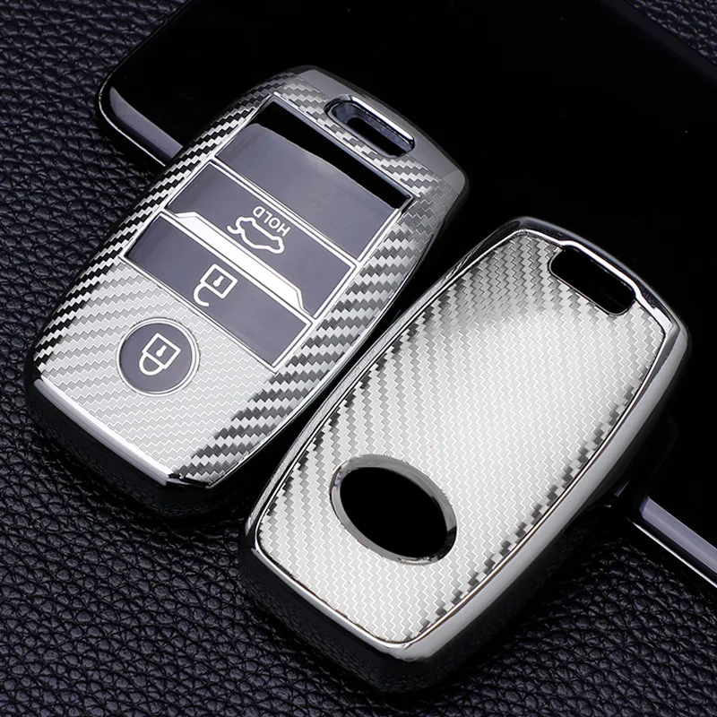 Чехол для автомобильного ключа из углеродного волокна ТПУ защитный чехол Kia Ceed Rio Rio5 Sportage R K3 KX3 K4 K5 Sorento Cerato