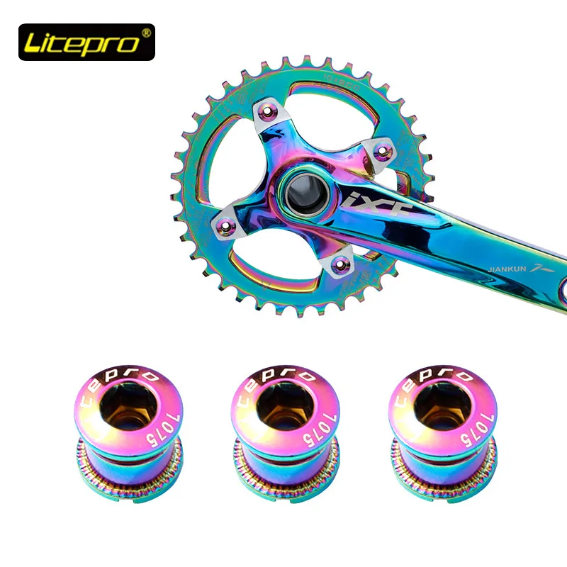 

litepro Bicycle Steel Crank Arm Bolt For Mountain Road Bike Fixing Screw Crankset Crank Screws Colorful Cycling Parts