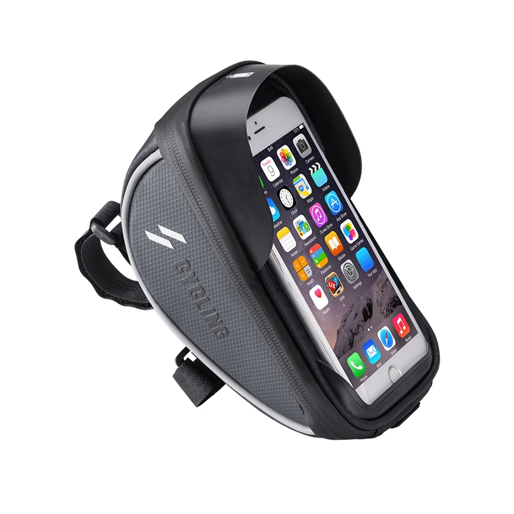 Waterproof Bicycle Handlebar Bag Motorcycle 6'' HD Phone Case Bag Mountain Bike Bags Front Tube Bags Holder Cycling Accessories