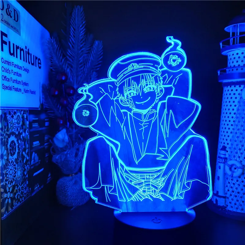 Hanako Kun 3D Night Light Toilet-Bound Anime Lamp Home Decoration Lighting Bedroom Decor Lamp Creative Lampara Kids Gift Lampe