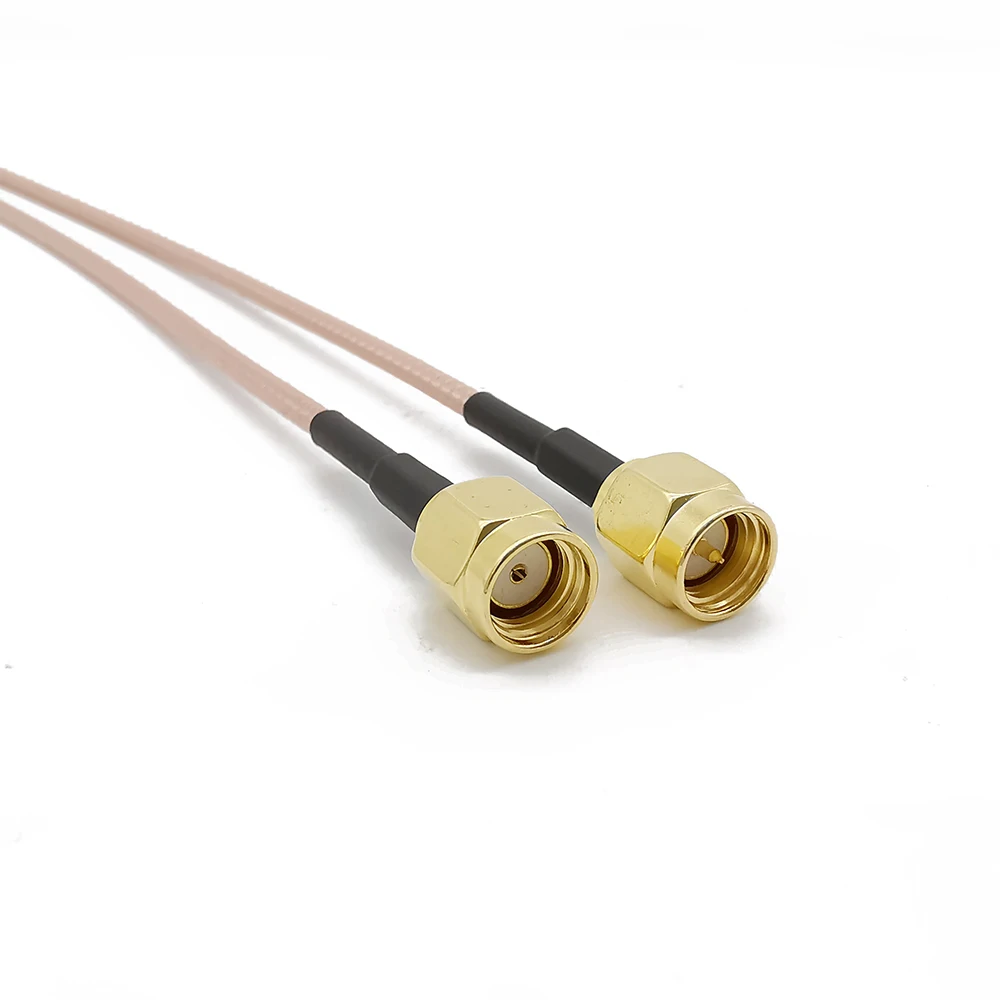 

RP-SMA Male to SMA Male M/M RF Coaxial Pigtail Cable SMA Connector RG316 SMA Male Plug to RP SMA Male Jack Cable