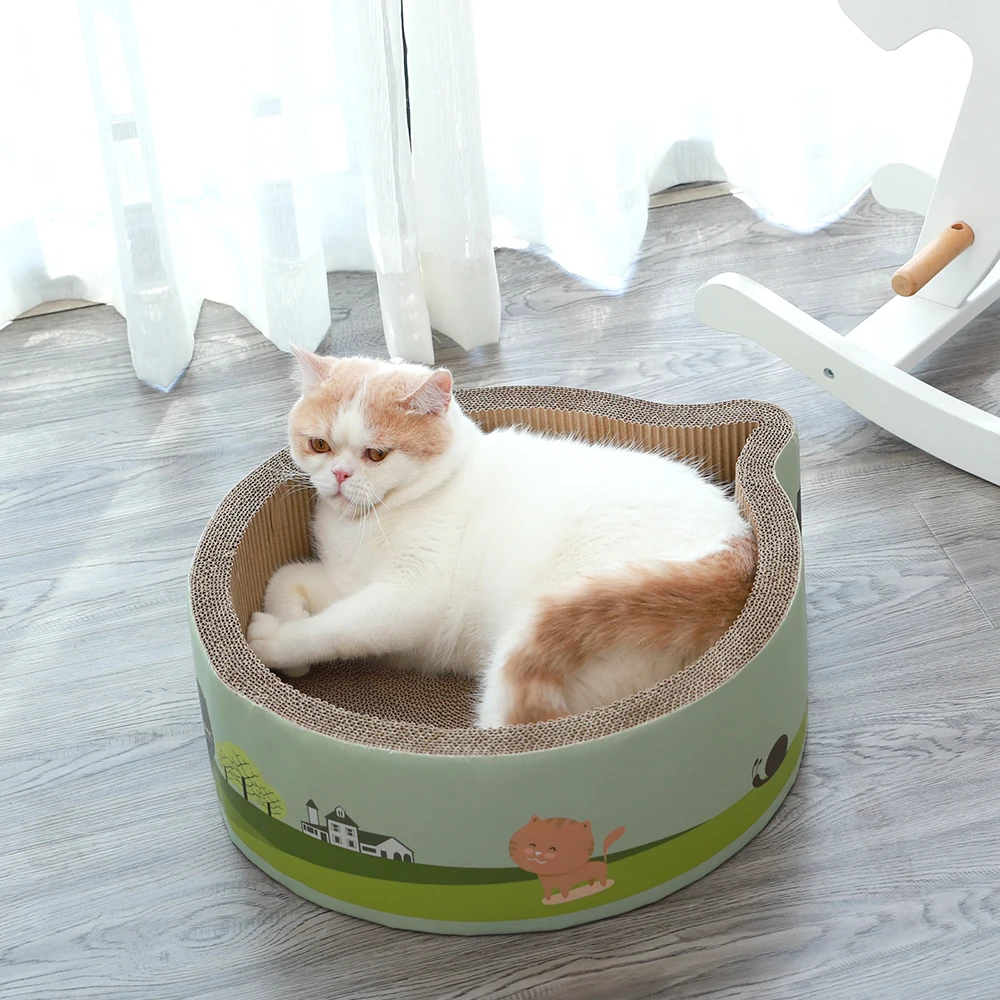 HOOPET гофрированный бумажный кошачий скребок для котенка, когтеточки для кошек, коврик для кошек, игрушки для домашних животных, аксессуары для игр