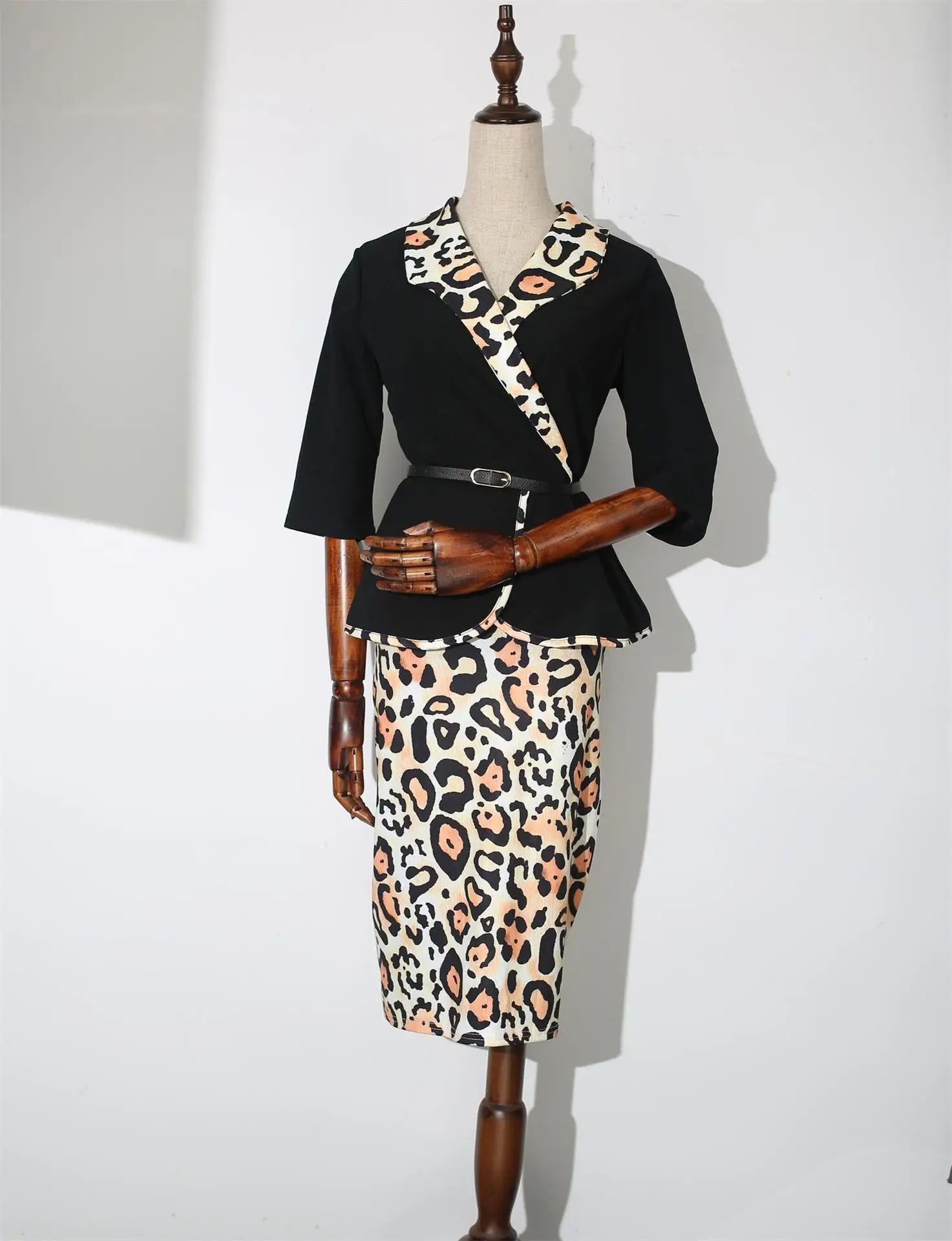 Элегантный модный стиль Африканский Женский комплект из двух предметов топ и юбка L-3XL