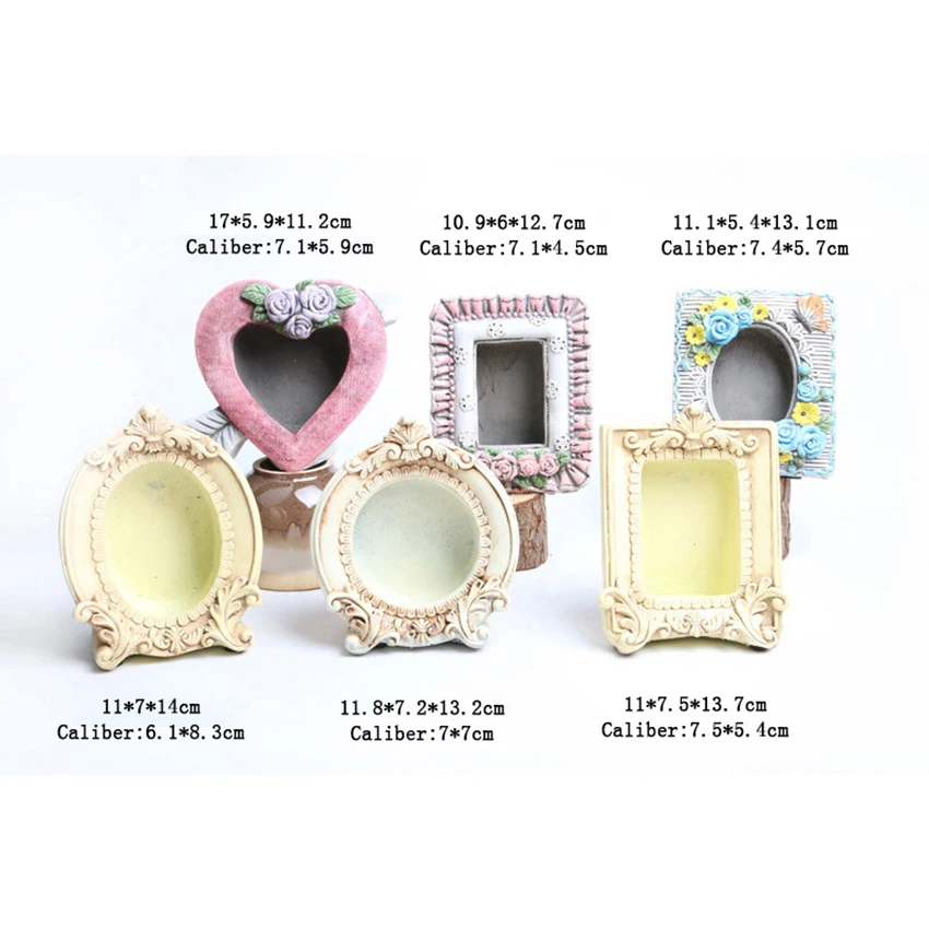 

Creative Fleshy European Imitation Photo Frame Flower Pot Personality Green Plant Flower Pot Handmade Stoneware Home Decoration