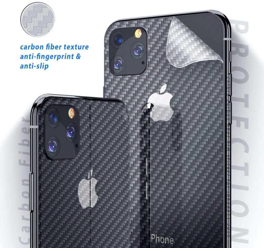 Back Screen Protector Soft Protective For Iphone 6 7 8 Plus 5 4 11 Pro Max X XR XS MAX Carbon Fiber Protection Screen Matte Film (9)