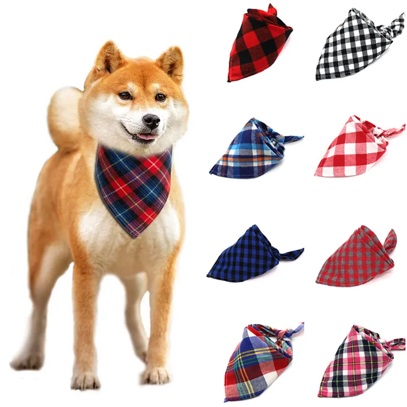 Cotton Pet Dog Bandanas Scarf Cotton Dog Grooming Products Cotton