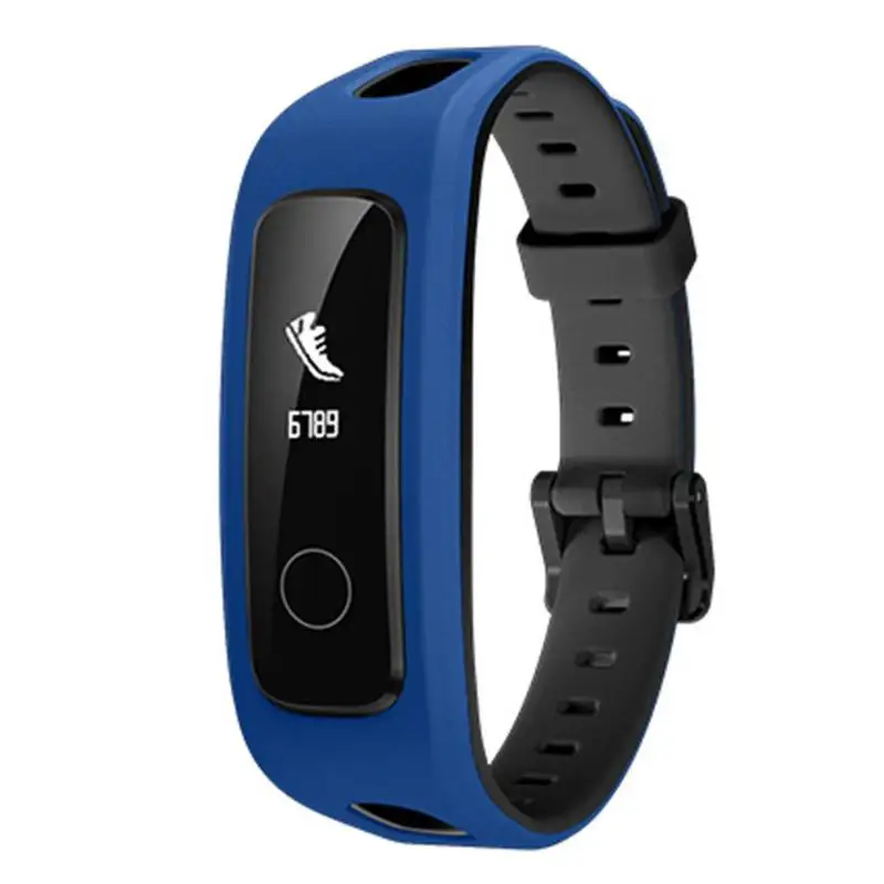 Huawei Honor Band 4, умный Браслет для бега, 50 м, водонепроницаемый фитнес-трекер, сенсорный экран, сообщение, вызов, монитор сна, браслет - Цвет: Синий