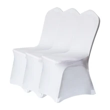 20, 50, 100 шт, белые чехлы для стула для свадебной вечеринки, спандекс, универсальные эластичные чехлы на стулья для банкета, столовой, отеля, встречи
