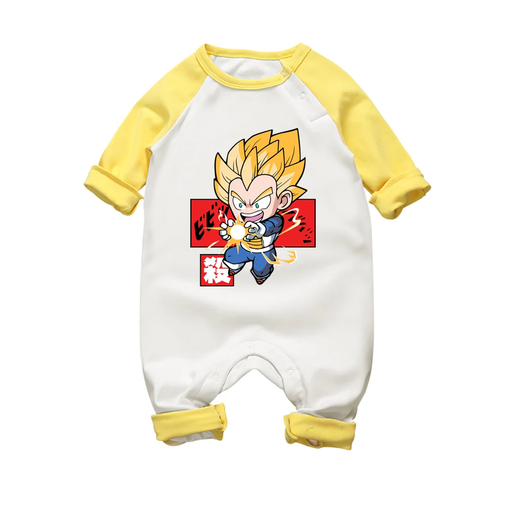 Dragon Ball/Детская одежда Одежда для новорожденных девочек цельный Комплект для маленьких мальчиков с героями мультфильмов, Vegeta Ползунки Одежда для новорожденных