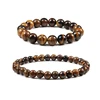 10mm oeil de tigre pierre naturelle perles Bracelet 3 taille bouddha lave perles rondes élasticité corde Bracelets pour hommes Yoga fait main bijou ► Photo 1/6