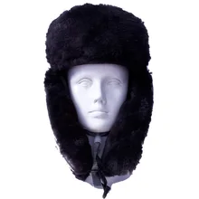 Холодный шлем, чистая овца, кашемир, овчина шлем, утолщенный, холодный, черный