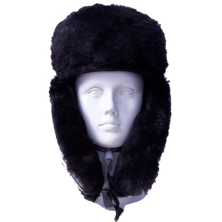 

Cold helmet, pure sheep, cashmere, sheepskin helmet, thickened, cold, black.