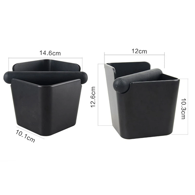 

High Capacity Coffee Knock Box Espresso Grounds Container Coffee Tools For Barista + Non-Slip Base
