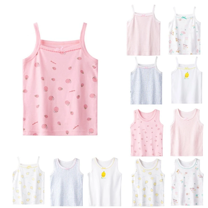 

Kids Clothes Girls Summer Floral Tank Top Girl Underwear Women Camisole Baby Undershirt Teenager Singlets Children Camisole