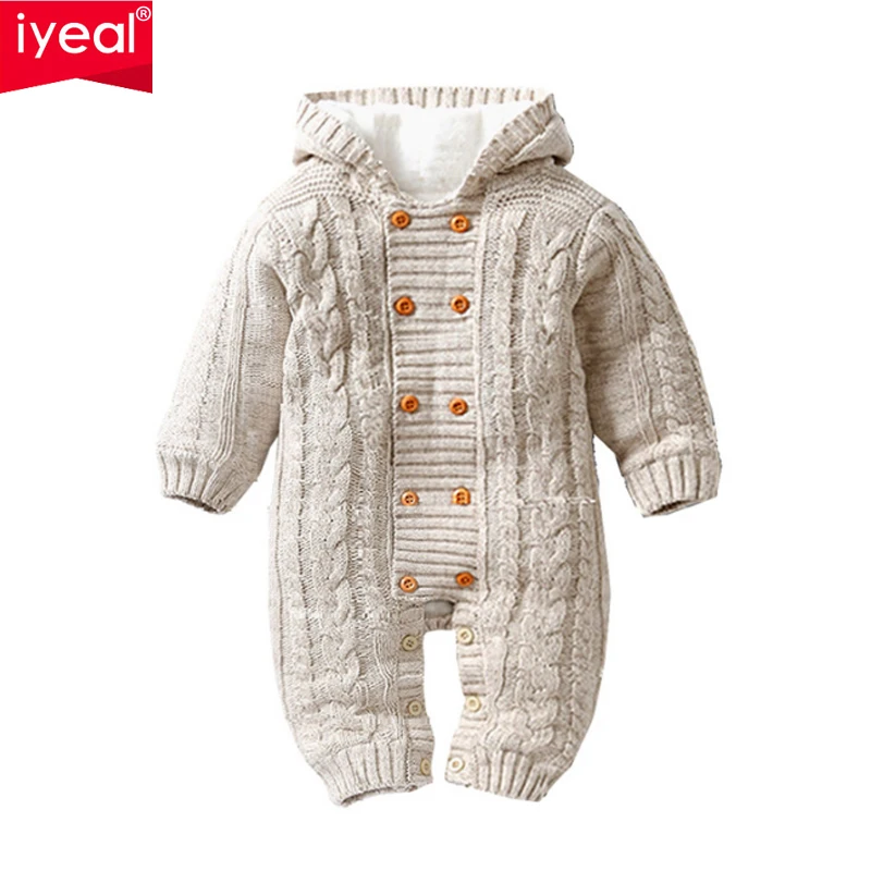 Christmas Toddler Baby Boys Girls Thicker Hooded Romper Jumpsuit Home Clothes 