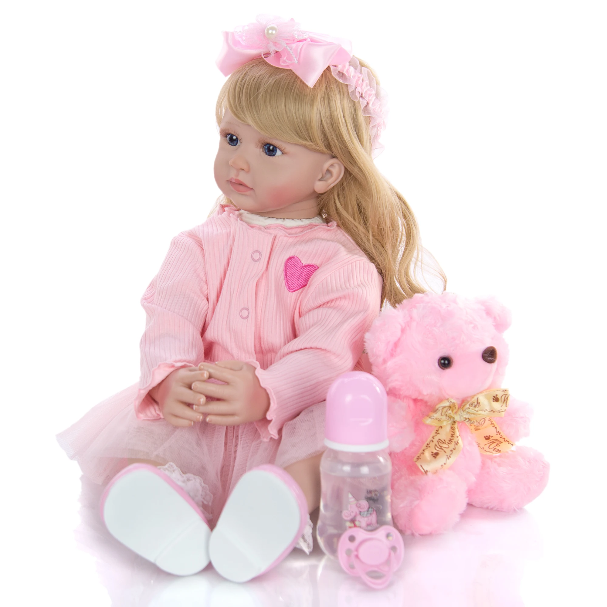 Мода KEIUMI Reborn Baby Dolls 60 см Силиконовые мягкие виниловые Близнецы настоящая принцесса кукла новорожденного для девочек Boneca игрушки для детей Рождественский подарок