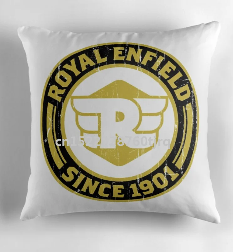 Triumph с мотоциклом royal enfield в стиле ретро с принтом логотипа подушка чехол из хлопка Подушка Чехол размером 45*45 см 55X55 см(две стороны