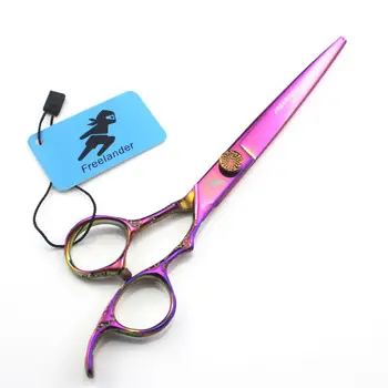 

Professional 7 inch Plum handle hair scissors Hairdressing Barber pet dog grooming scissor Cutting shears pet scissors