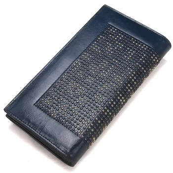 

Genuine Leather Diamonds Long Designer Wallets Luxury Women Wallets and Purses Lady Clutch Bag High Quality