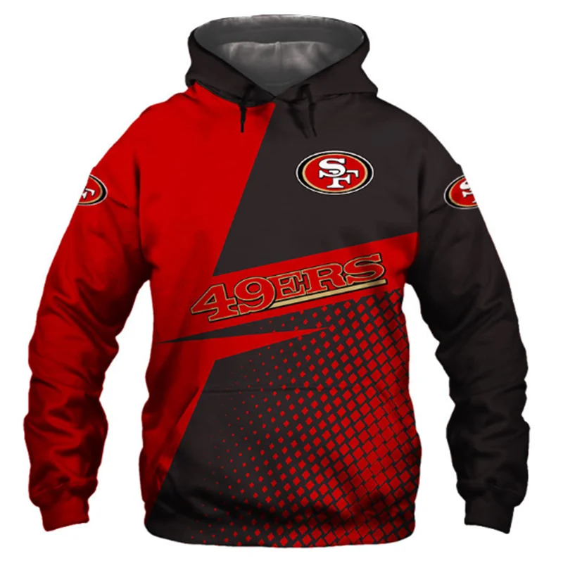 

Fashion American Philadelphia Rugby hawk Pullover panel design mesh print 3D casual Hooded Sweatshirt