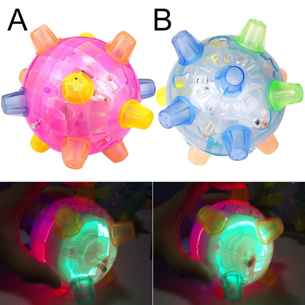 Забавный красочный мигающий светодиодный светильник прыгающий танцующий Музыкальный шар Детская игрушка подарок на день рождения придаст удовольствие вашему ребенку