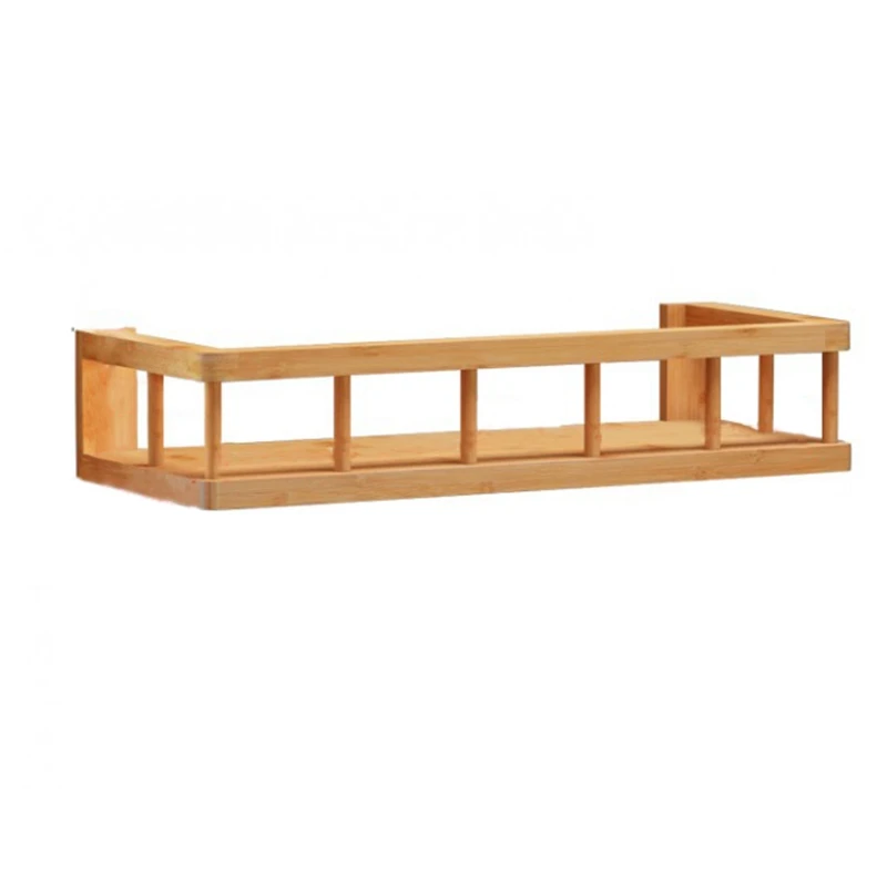 Kitchen Rack-Free Punching Seasoning Shelf Wall-Mounted Storage Rack Nanzhu Rack Space-Saving Wall-Mounted Storage Rack