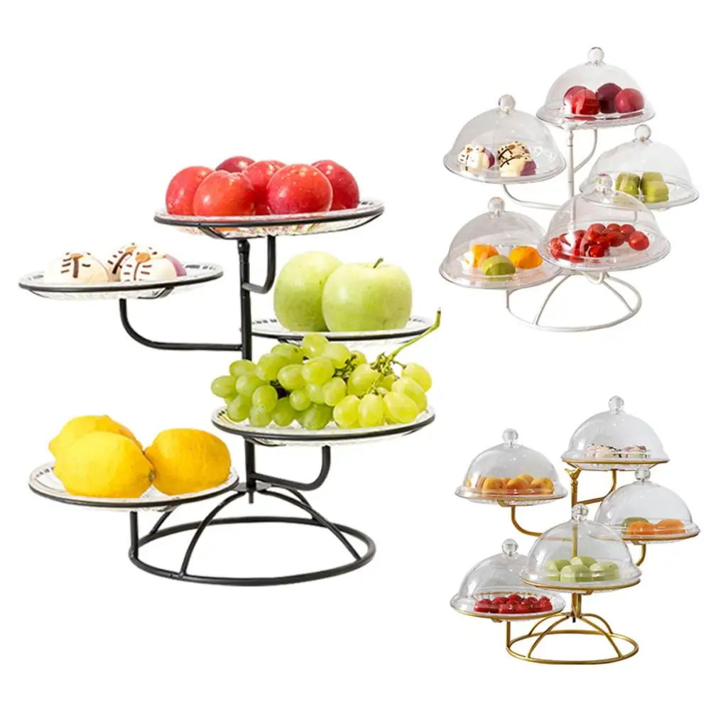 2 Tier Fruit Plate Cake Stand Dessert Plate White Double Layer Candy Bowl for Buffet Wedding Home Party Living Room Coffee Table