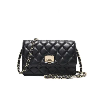 

iVog New Arrival Everyday Small Female Fashion Black Messenger Crossbody Handbag Chain Hand Bags for Women 2020