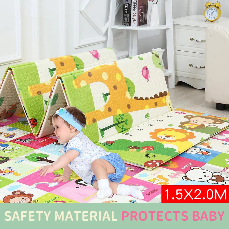 Tapis De Jeu Impermeable Pour Bebe Souple Et Pliable Pour Ramper Activite Jouet 150x0 Cm Xpe Aliexpress