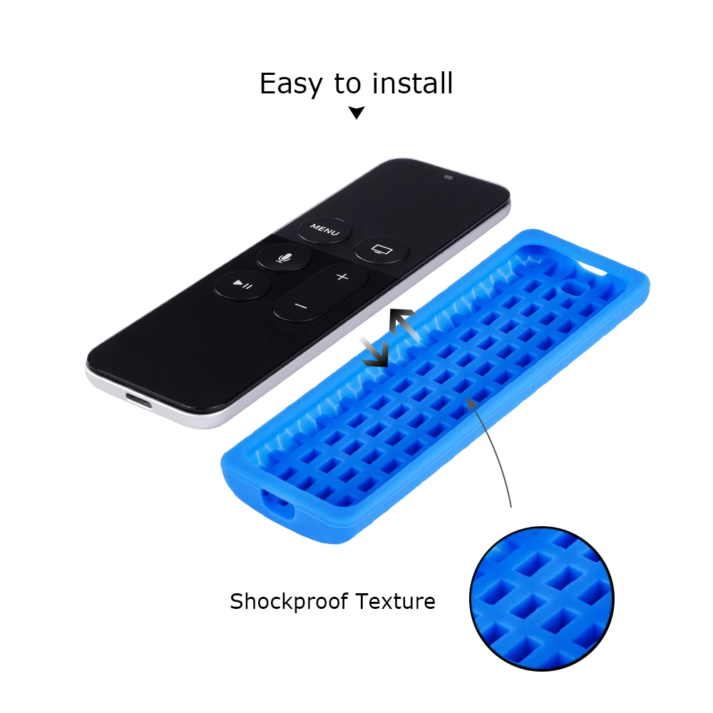 2pcs Silicone Protective Case for Apple TV 4 Remote Control Waterproof Dust Shockproof Cover Glow Color | Дом и сад