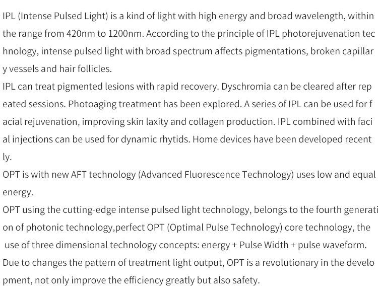 OPT elight SHR ipl омоложение кожи удаление акне удаление волос косметическое устройство