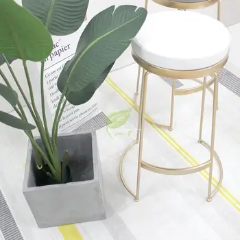 

Nordic Ins Wind Bar Stool Modern Simple Net Black Milk Tea Dessert Shop Cafe Bar Front Desk High Chair