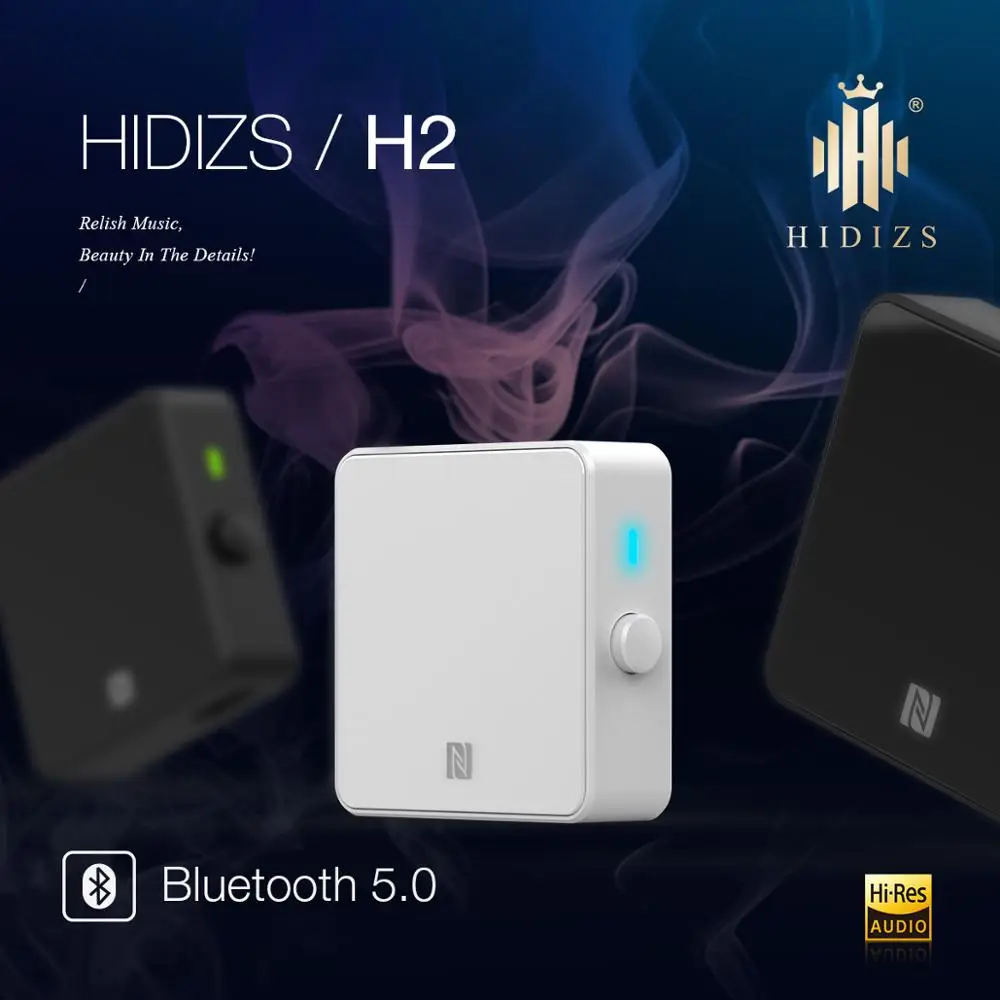 Hidizs H2 без потерь Bluetooth 5 0 приемник Беспроводной 3 мм AUX Jack адаптер NFC двойной