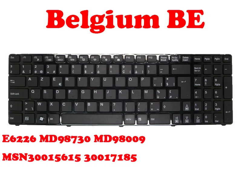 Клавиатура для ноутбука MEDION AKOYA E6226 MD98730 MD98009 MSN30015615 30017185 с рамкой Бельгия BE/Swiss