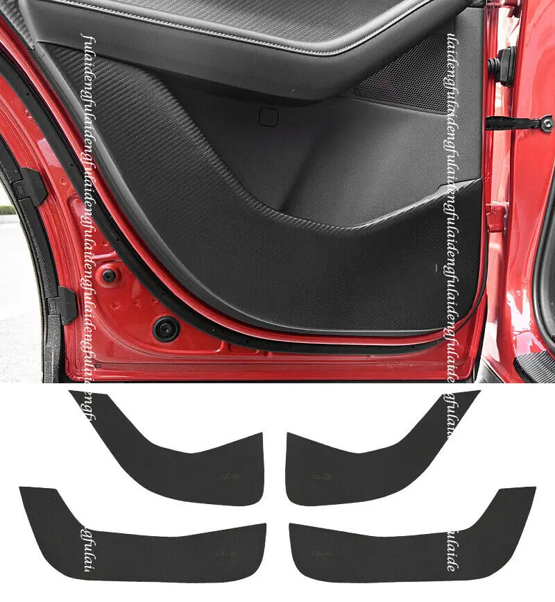 

Fits For Mazda CX-30 2020-2021 New Carbon Fiber Look PU Door Anti Kick Pad Protective Cover Moulding Styling Accessories 4PCS