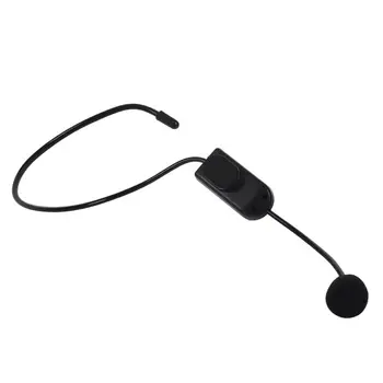 

Mini Size FM Wireless Microphone Headset Amplifiter For Teacher Built-in Battery Black