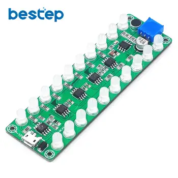 

Voice-activated Power Amplifier Spectrum Audio Level Meter LED Indicator Flash Melody Light Audio Companion 3 Color Mixed Light