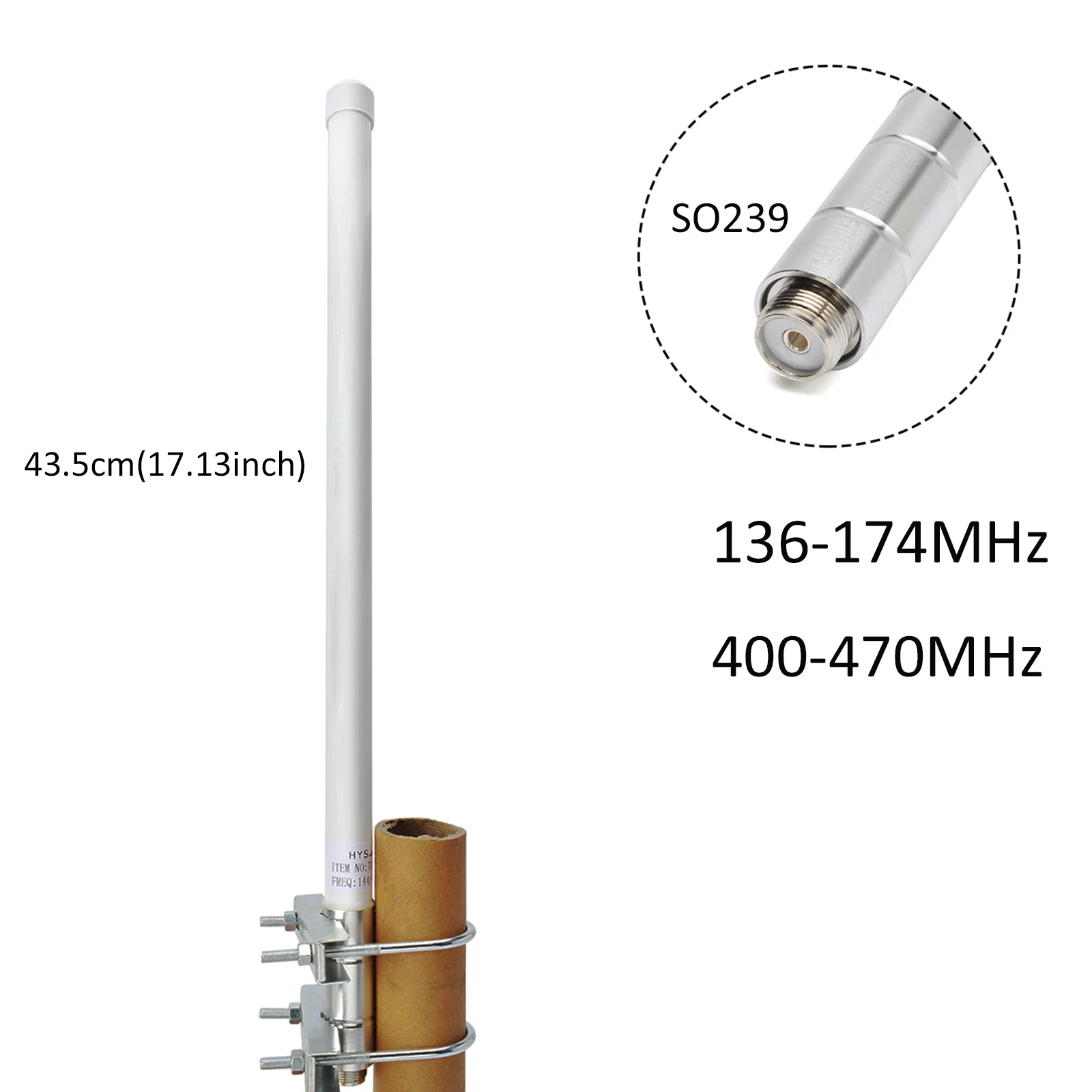 HYS Récepteur Mobile Dual Band 144/430 MHz NMO - 2 M/70 Cm - Antenne De